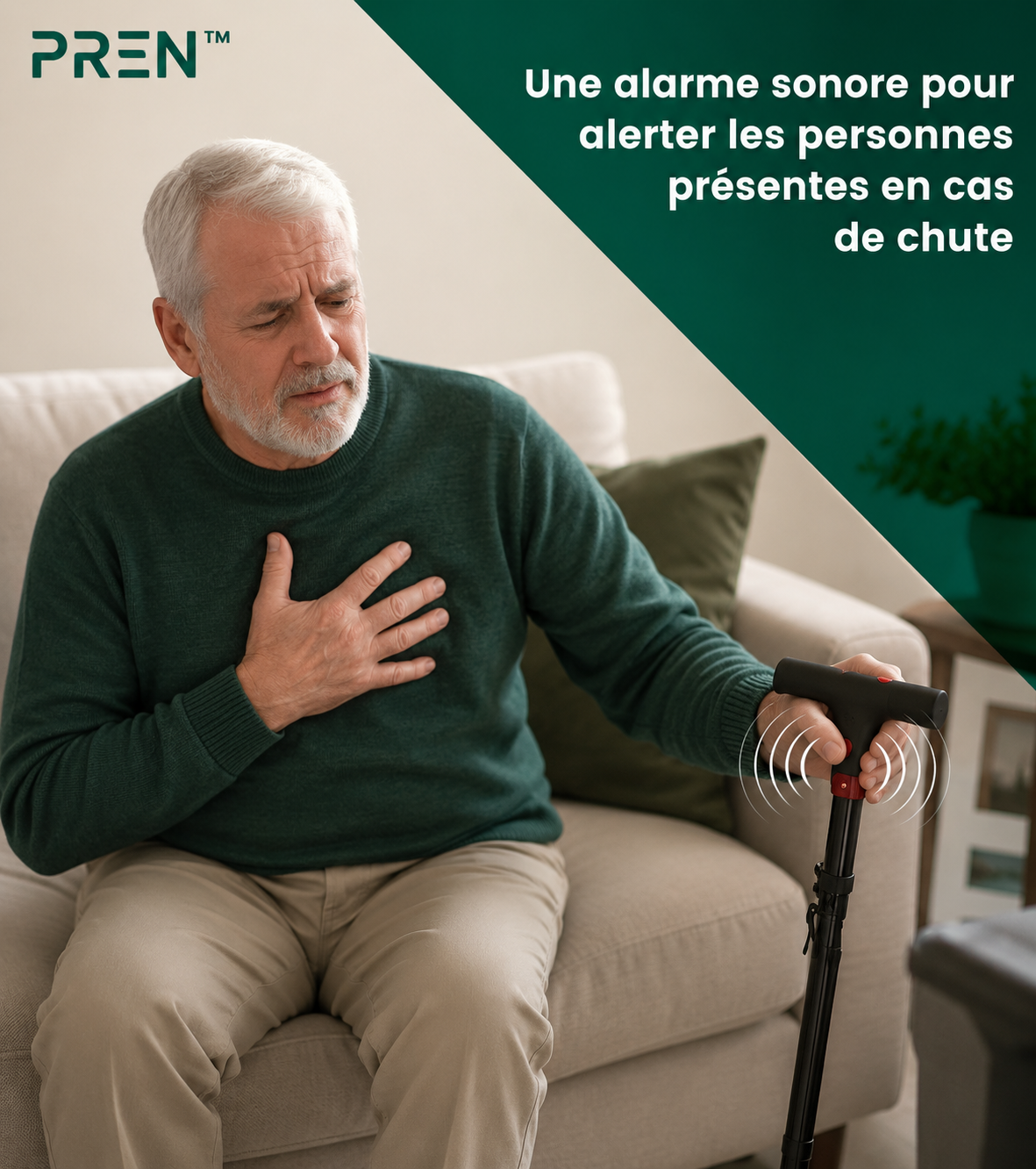 La canne qui vous aide à vous relever