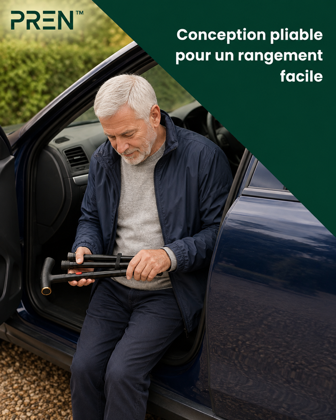 La canne qui vous aide à vous relever