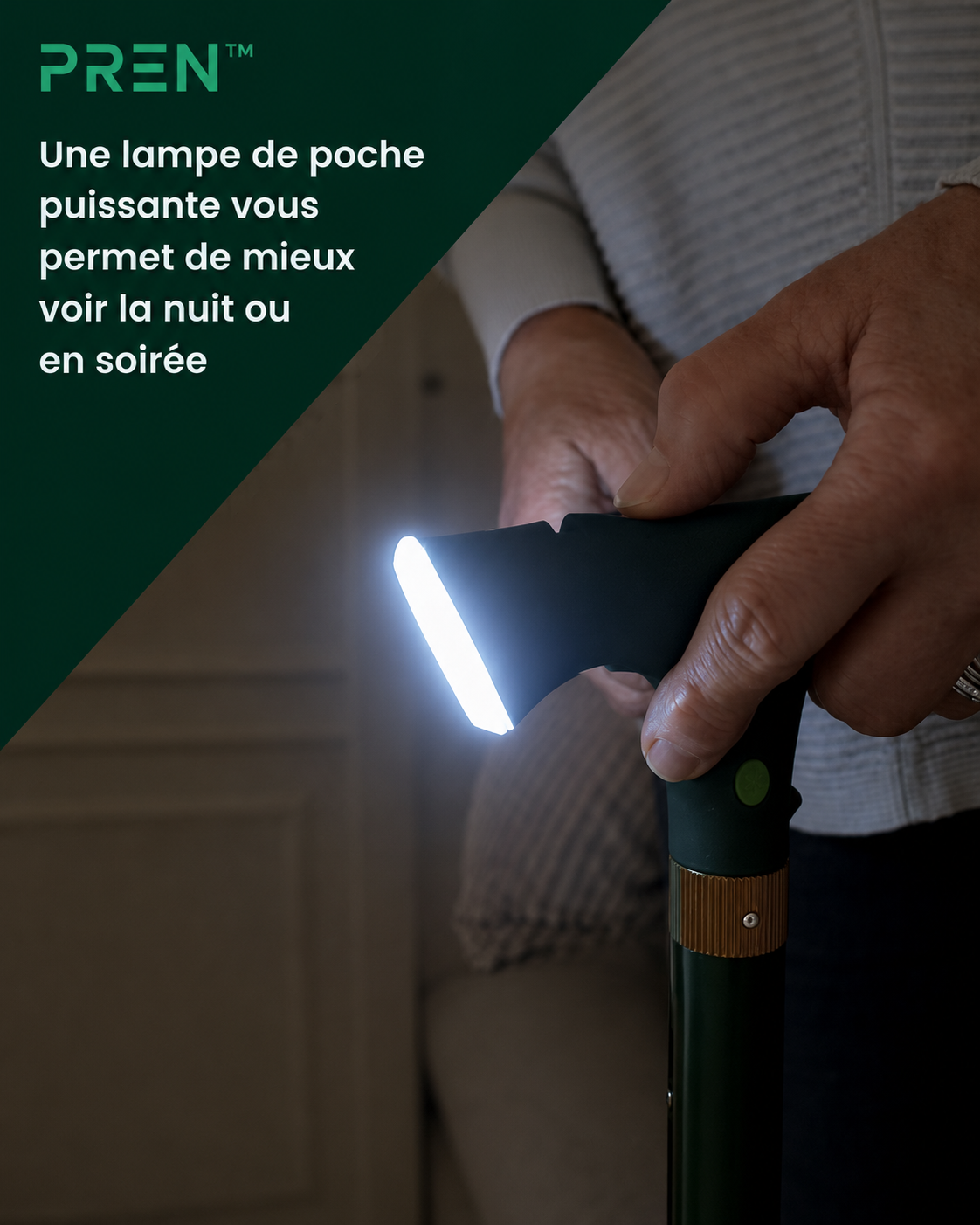 La canne qui vous aide à vous relever