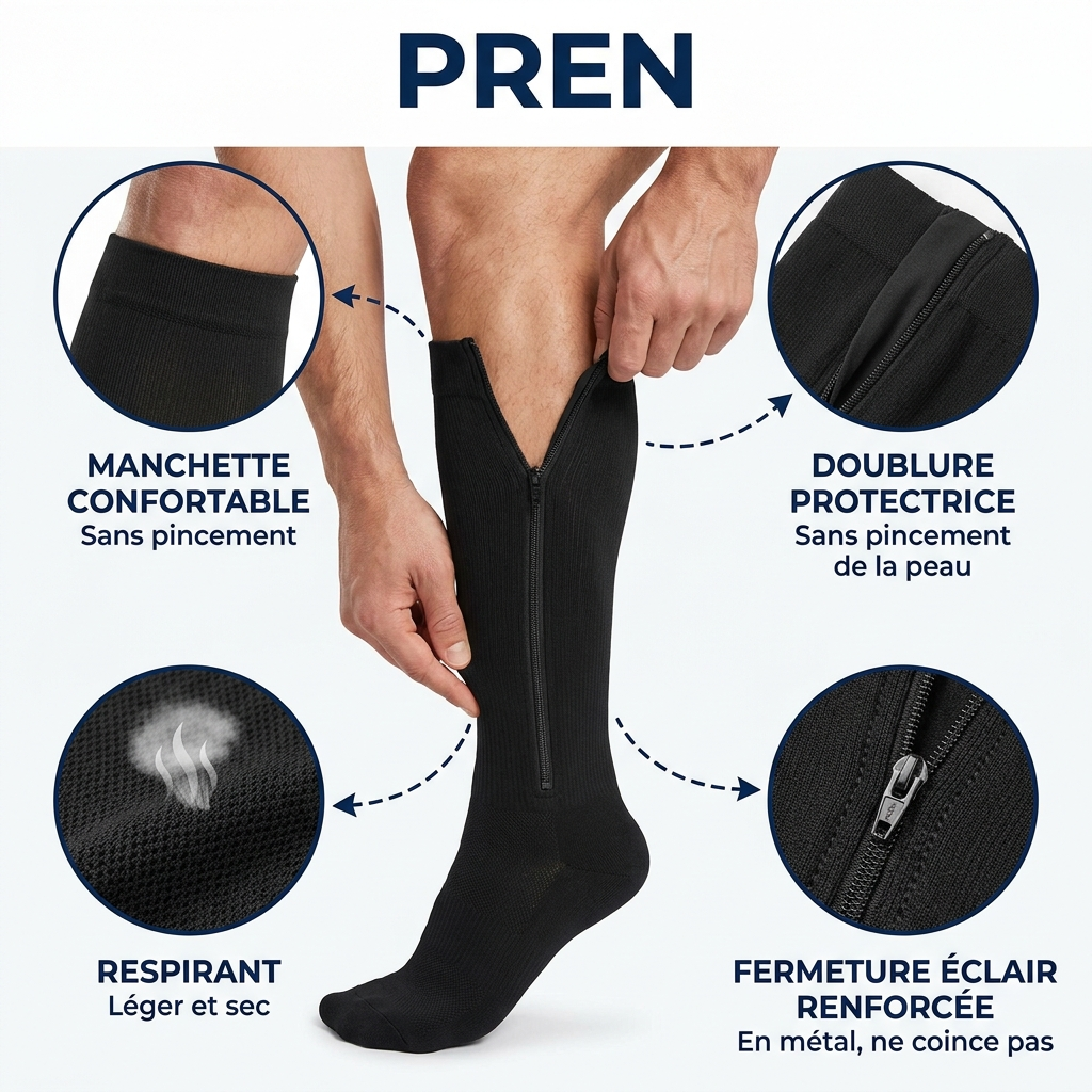 Bas de Contention Zippés - Pren™